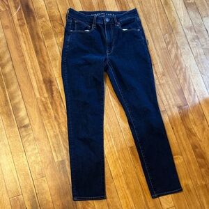American Eagle Outfitters Women's Dark Blue Skinny Jeans